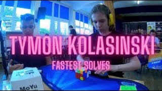 Tymon Kolasinski Fastest Solves [upl. by Ilrahc]