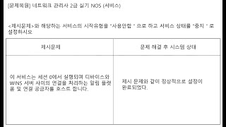 ICQA 네트워크관리사 실기 ICQA NOS 서비스02 실기문제 Service 서비스 Windowsserver [upl. by Yelsgnik740]