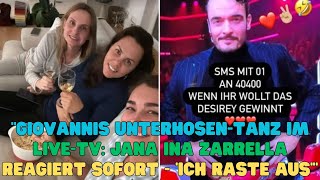 quotGiovannis UnterhosenTanz im LiveTV Jana Ina Zarrella reagiert sofort  Ich raste ausquot [upl. by Ida]