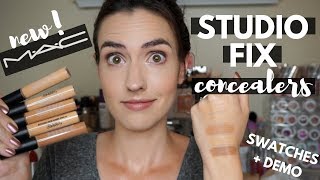 NEW MAC Studio Fix 24 Hour Concealer  Demo  Swatches of ALL 33 Shades [upl. by Ahsyekat]