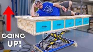 This Lift Top Workbench is a GAME CHANGER for Woodworking [upl. by Attiuqahs]