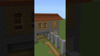 simple house with horse stables Minecraft minecraft minecraftbuilding [upl. by Blaseio533]