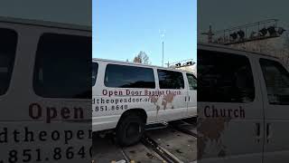 Open Door Baptist Church Passenger🚐Van🚗Cars Crossing🚂Train Track Soundshorts USA [upl. by Pellegrini]