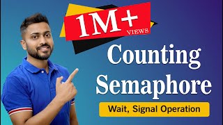 L38 Semaphores  Wait Signal Operation  Counting Semaphore  Example Operating system [upl. by Rhoda]