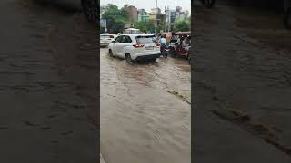 BAD DRAINAGE SYSTEM IN GURUGRAM ™ TODAYS CLIP youtubeshorts automobile travel flood nature [upl. by Edlitam]