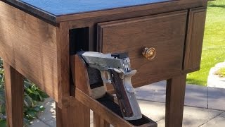 Gun Concealment Furniture End Table with Hidden Gun and Secret Compartment [upl. by Mahon840]