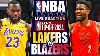 🔴LIVE NBA LAKERS vs PORTLAND Trail Blazers │ NBA Basketball Game PlayByPlay Reaction amp Scoreboard [upl. by Skier]