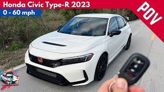 Honda Civic TypeR 2023  Exhaust Sound amp 060 POV4K [upl. by Ronnie]