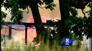 Raw Video Fire destroys barn near Manheim [upl. by Montford231]