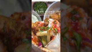 iramsfoodstory chiken shawarma with Garic mayonnaise and Harissa sauce [upl. by Holcman]