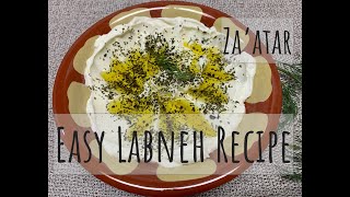 Labneh Easy Homemade Labneh Recipe Labneh with Zaatar or Dry Mint  Food With Nutrient Density [upl. by Ingalls]