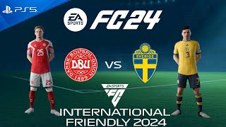 FC 24 Denmark vs Sweden  International Friendly 2024  PS5 [upl. by Dwan]