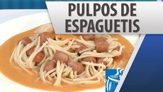 Pulpos hechos de Salchichas y Espaguetis  Recetas de Comida [upl. by Dugan]