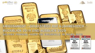 Kriegsangst  Gold steigt  Rückblick 2019 amp Ausblick 2020 – Webinar mit M Blaschzok 07012020 [upl. by Maples]