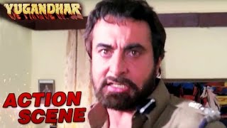 Kabir Bedi Betting Paresh Rawal  Action Scene  Yugandhar  Mithun Sangeeta Bijlani  HD [upl. by Eidua308]