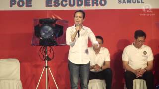 FULL SPEECH Grace Poe at Plaza Miranda proclamation rally [upl. by Nalo127]