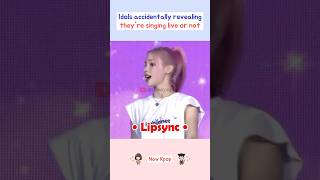 Idols accidentally revealing theyre singing live or not kpop shorts [upl. by Alenairam]