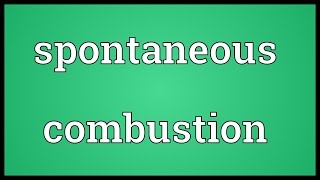 Spontaneous combustion Meaning [upl. by Quiteria]