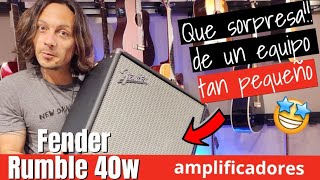 FENDER Rumble 40  Tenes que VERLO andar AMPLIFICADOR de BAJO SUPER RECOMENDADO al mejor PRECIO [upl. by Reisch228]