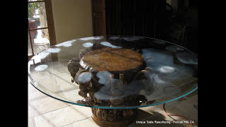 Scratched Glass Table  Glass Resurfaced  Polished  Newport Beach CA  NOT A HOWTO VIDEO [upl. by Lotus]