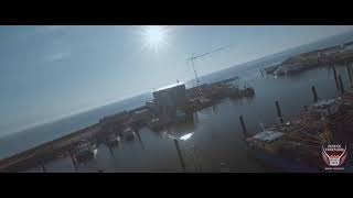 Yerseke haven cinematic 25fps Blackmagic 4K micro studio 9mm Laowa [upl. by Danyette]