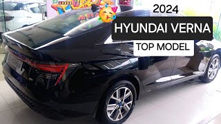 NEW HYUNDAI VERNA TOP MODEL 2024 BLACK verna hyundai [upl. by Thorin]