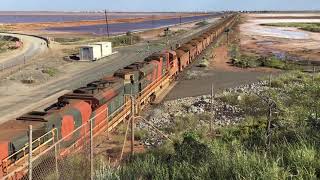 BHP Iron ore train Port Hedland Western Australia [upl. by Eidda]