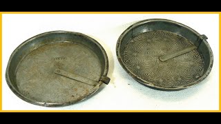 2 x Vintage Ovenex 8quot Inch Round Baking Trays One With Starburst Design ¾ Deep [upl. by Callie]