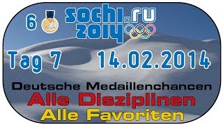 Sotschi 2014 Olympia Special 22  Tag 7  14022014  Deutschland Medaillenchancen [upl. by Nnor]