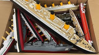 Review and sinking video of Ships from the Box Britannic Titanic Gold Titanic Carpathia [upl. by Demitria]