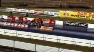 Top Fuel Chris Hand Blown OFF of Bike at 218MPH [upl. by Eilliw839]