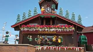 Worlds Largest Cuckoo Clock Sugarcreek Ohio [upl. by Ainar]