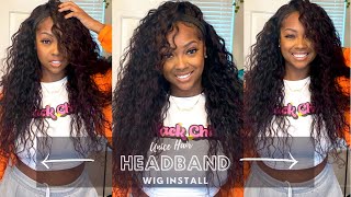 Water Wave Headband wig install in 5 minutes  3 Styles ✨ ft Unice Hair [upl. by Keller]