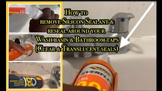 How to Seal Bathroom WashBasin amp Bathtub Faucet Taps using Silicone Sealant Clear amp Translucent [upl. by Dlorah570]