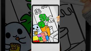 Coloring Page 🍿📺 from Spooky Cuties Coloring Book coloring drawing shortsart coloringpages [upl. by Valma]