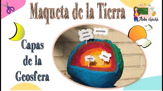 Maqueta de la Tierra  Capas de la Geosfera  Aula chachi  Manualidades para niños [upl. by Jb341]