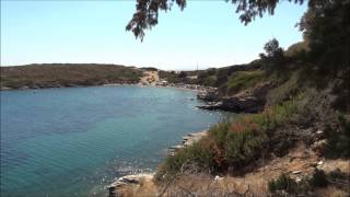 Άνδρος Η παραλία Κολώνα στο Μπατσί Andros island Greece Kolona beach at Batsi [upl. by Lorrin]