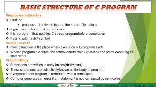 Basic structure of C program Preprocessor Directive GateSmashers GatoGalactico billgates [upl. by Shermy]