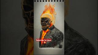 Ghost rider spirit of vengeance art✏️  pencildrawings animedrawings ghostriderart glowart [upl. by Eiramacissej]