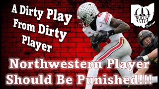 VIDEO PROOF  Dirty Northwestern Player Tried To End Jeremiah Smiths Season He Should Be Punished [upl. by Miett]