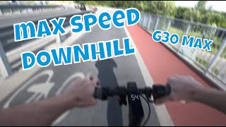 Ninebot G30 MAX  Max speed downhill 54kmh [upl. by Ahseen225]