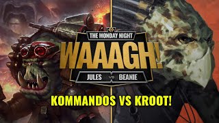 THE GREEN GALA Ork Kommandos Vs Kroot  Kill Team Battle Report [upl. by Vite]