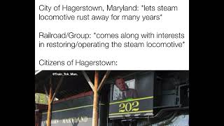 City of Hagerstown after someone has interests in restoring a steam loco they’ve been letting rust [upl. by Ertsevlis]