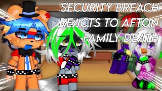 Security Breach Reacts To Afton Family Death Gacha FNaF [upl. by Ecilef]