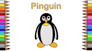 Malbuch für Kinder 🎨​ Ausmalbilder für Kinder 🐧​ Youtube Ausmalbilder 🐧​ Pinguin [upl. by Clement883]