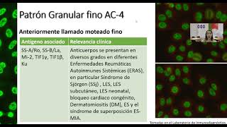 Inmunofluorescencia en el diagnóstico de enfermedades autoinmunes  Lcda Samantha Gutierrez [upl. by Ahsinan605]