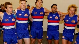 Bulldogs sing the song Round 15 2013  Western Bulldogs v GWS Giants [upl. by Yeleak531]