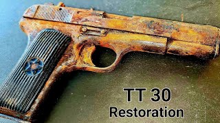 TT Tokarev CAL30 Bore Pistol Restoration [upl. by Arrimat]