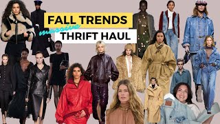 Fall 2024 Trends But Make It Thrift  Massive Thrift Haul  Try On [upl. by Gardell]