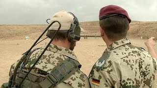 Germany trains Kurdish Peshmerga fighters [upl. by Ydieh]